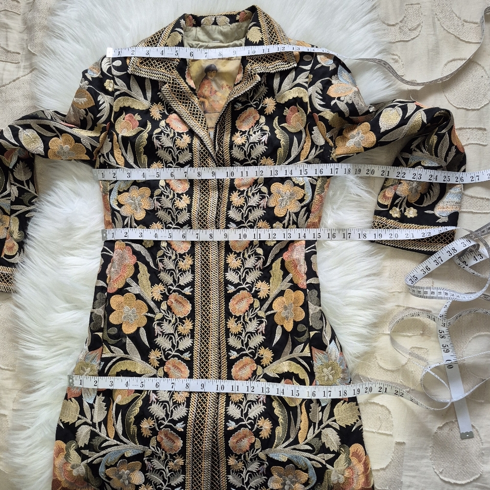 Johnny Was Biya 100% Silk Embroidered Jacket Size S - Picture 14 of 16